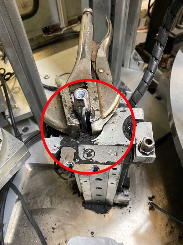 Vise Grips Causing Damage to an Air Cylinder Piston