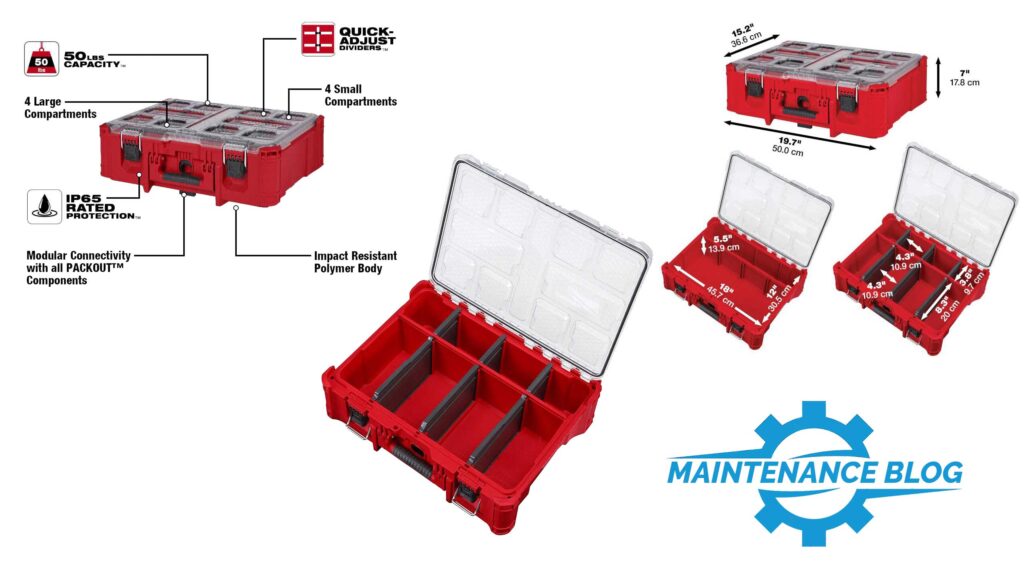 Milwaukee Packout Deep Organizer 48-22-8432 Portable Tool Storage
